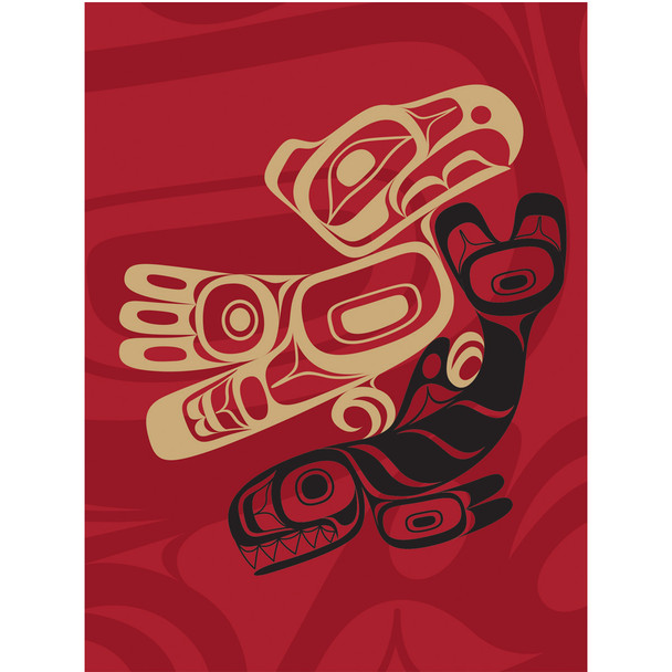 Folding Card - Thunderbird and Orca Folding Card - Thunderbird and Orca