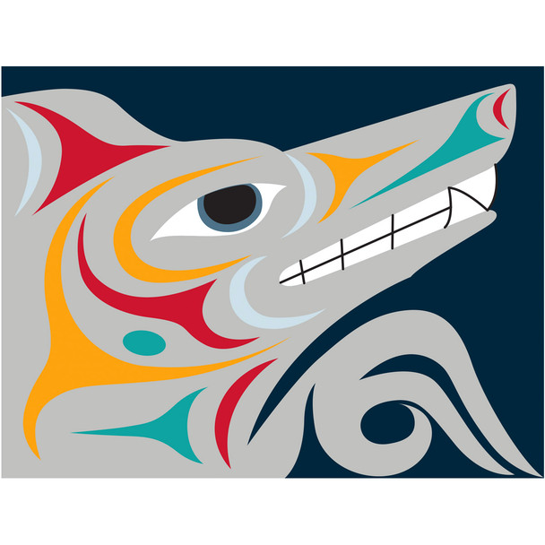 Folding Card - Wolf