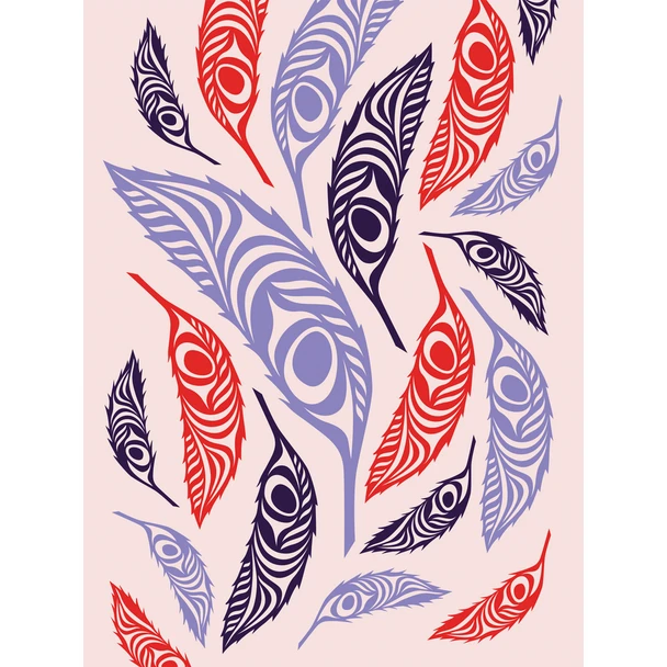 Folding Card - Feather