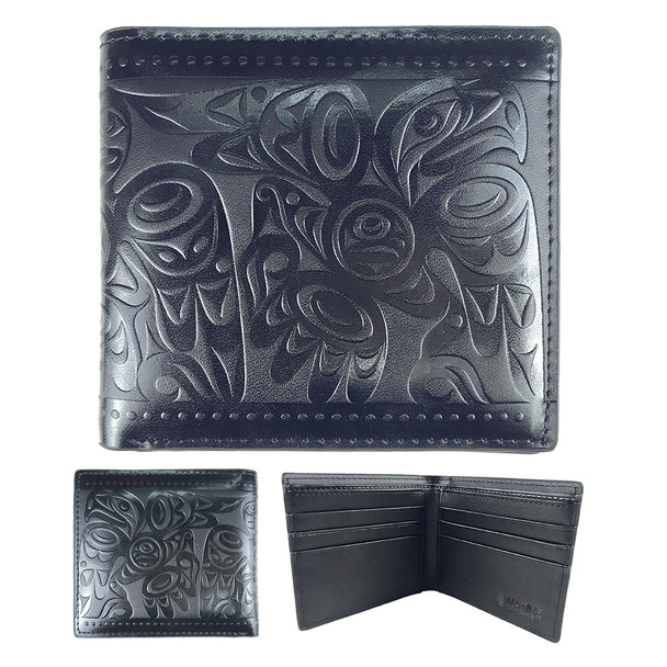 Leather Embossed Wallet - Salish Eagle