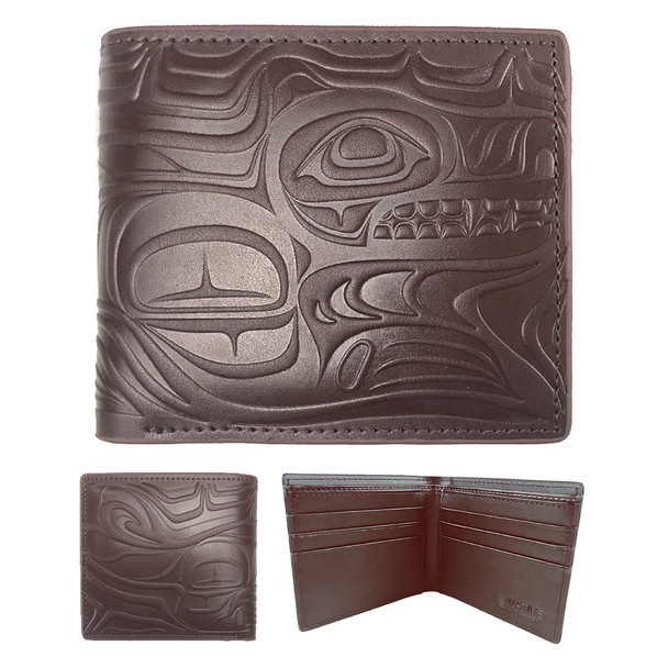 Leather Embossed Wallet - Spirit Wolf