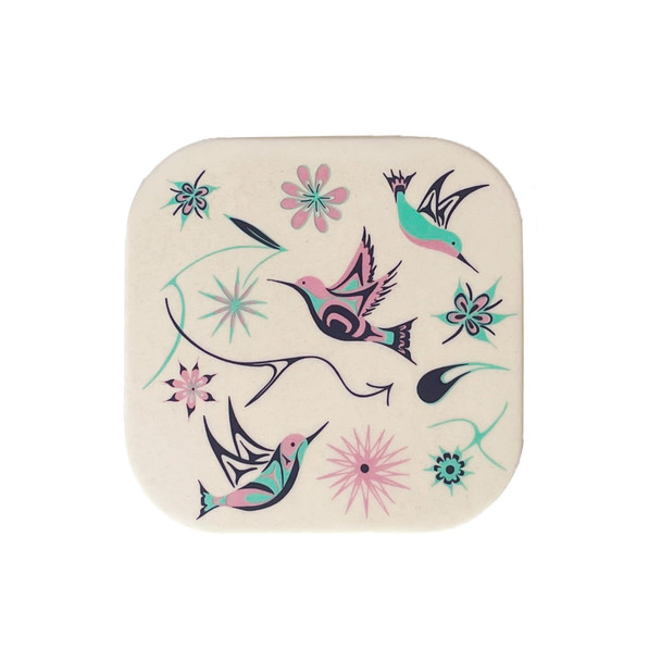 Bamboo Coaster Set - Hummingbirds Bamboo Coaster Set - Hummingbirds