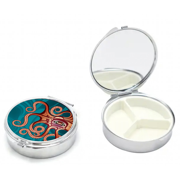 Pill Case with Mirror (Small) - Octopus (Nuu)