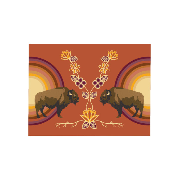 Folding Card - Buffaloes (MashkodeBiizhikina)