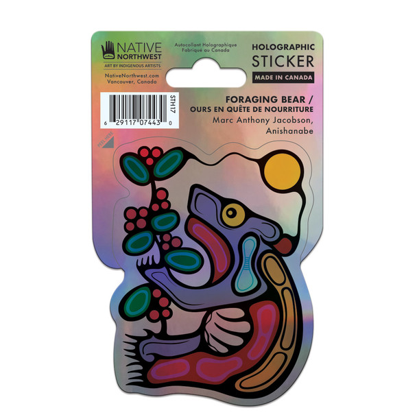 Holographic Sticker - Foraging Bear