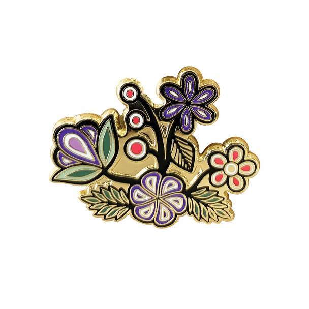 Enamel Pin - Ojibwe Florals