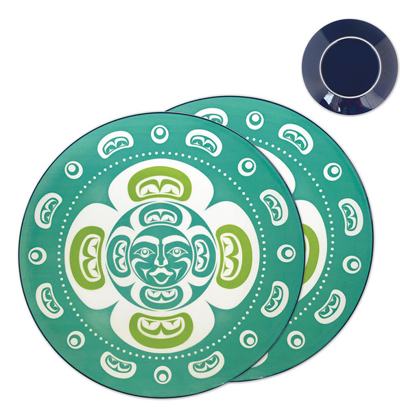 Porcelain Art Dinner Plates (Set of 2) - Moon