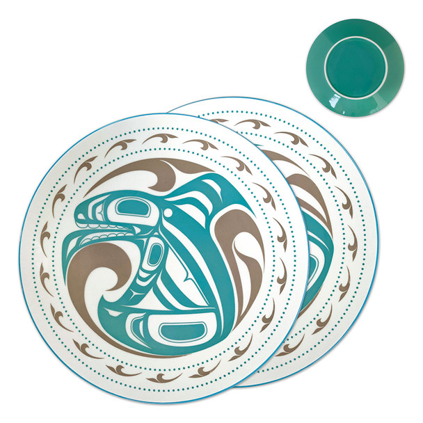 Porcelain Art Dinner Plates (Set of 2) - Killer Whale