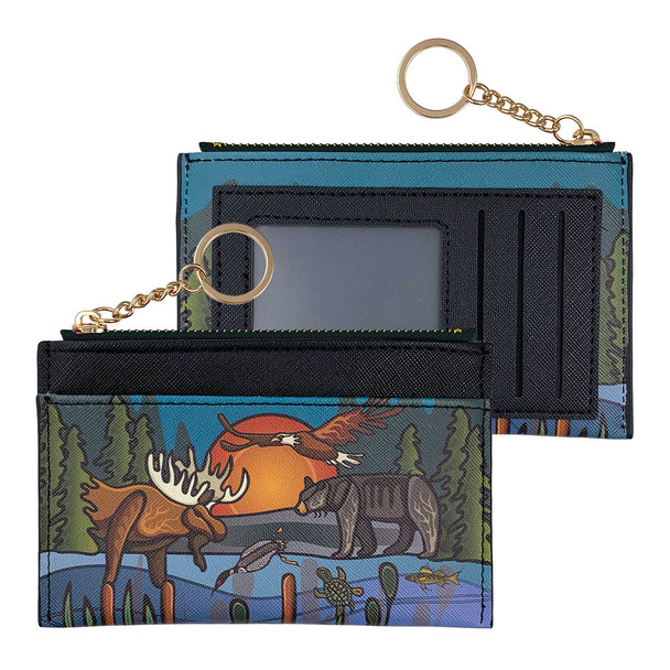 Zippered Card Wallet - All My Relatives (Indinawemaaganidag)