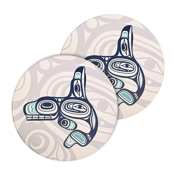 Ceramic Coasters (set of 2) - Whale