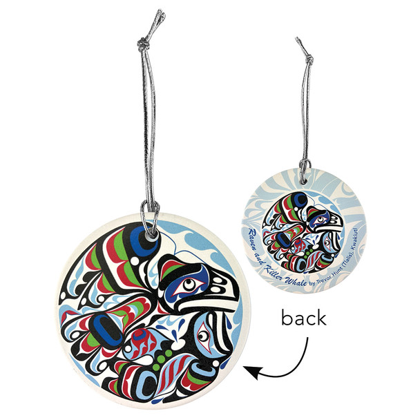 Ceramic Ornament - Raven and Killer Whale