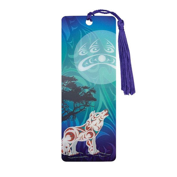 3D Lenticular Bookmark - Howling Wolf