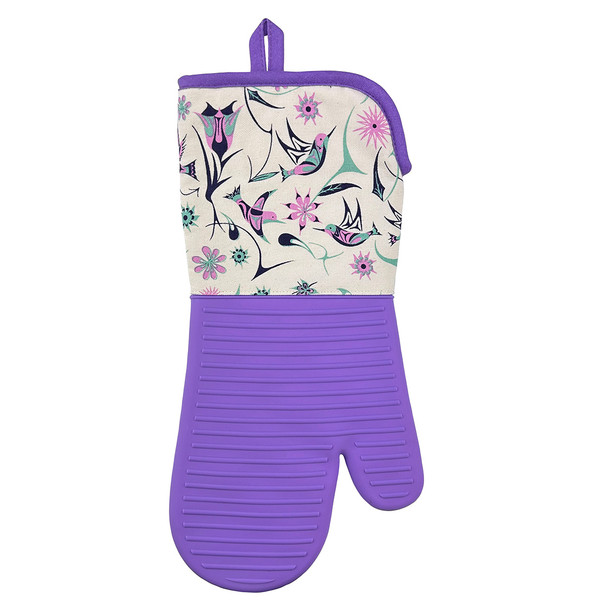 Silicone Oven Mitt - Hummingbirds