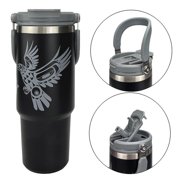 Easy-Carry Insulated Tumbler (30oz) - Eagle in Flight