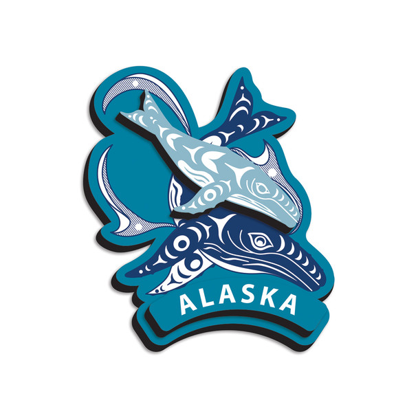 3D Magnet - Humpback Whales (Alaska)