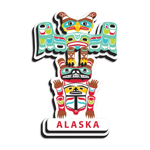 3D Magnet - Totem (Alaska)