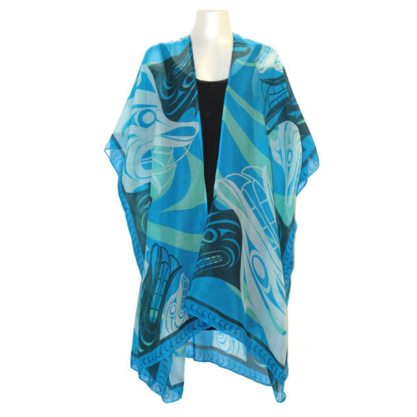 Sheer Fashion Wrap - Spirit Wolves Sheer Fashion Wrap - Spirit Wolves