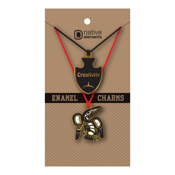 Enamel Charm - Raven