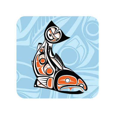 Cork-Backed Coaster - Sockeye Salmon