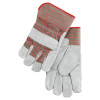Industrial Standard Shoulder Split Gloves, Large, Leather, Red and Gray Fabric