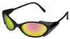 V50 Nomads Eyewear, Silver-Mirror Polycarbonate Anti-Scratch Lenses, Black Frame