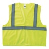 Class 2 Super Econo Safety Vests, Hook/Loop Closure, L/XL, Lime