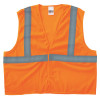 Class 2 Super Econo Safety Vests, Hook/Loop Closure, L/XL, Orange