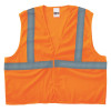 Class 2 Economy Safety Vests with Pocket, Hook/Loop Closure, S/M, Orange