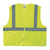 Class 2 Economy Safety Vests with Pocket, Zipper Closure, 2XL/3XL, Lime