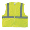 Class 2 Economy Safety Vests with Pocket, Zipper Closure, L/XL, Lime