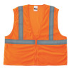 Class 2 Economy Safety Vests with Pocket, Zipper Closure, S/M, Orange