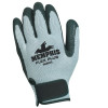 Flex Tuff Latex Dipped Gloves, Large, Gray/Black