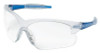 Deuce Safety Glasses, Clear Polycarbonate Lenses, Blue Frame