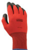 NorthFlex Red Foamed PVC Palm Coated Gloves, Small