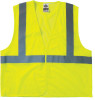 GloWear 8205HL Class 2 Super Econo Vests, Hook/Loop Closure, L/XL, Lime