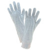 Cotton Lisle Gloves, Large, White, Unhemmed Cuff
