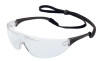 Millennia Sport Protective Eyewear, Clear Polycarb Anti-Fog Lenses, Black Frame