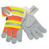 Luminator Leather Palm Gloves, Large, Orange/Black