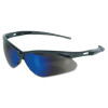 V30 Nemesis Safety Eyewear, Blue-Mirror Polycarbonate Anti-Scratch Lenses, Black