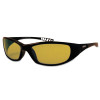 V40 Hellraiser Safety Eyewear, Amber Polycarbon Anti-Scratch Lenses, Black Frame