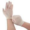 Disposable Latex Gloves, Gauntlet, Powdered, 5 mil, Large, White