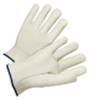 4000 Series Driver Gloves, Quality Grain Cowhide, Large, Unlined, Natural