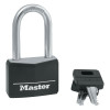 Covered Solid Body Padlock, 1/4 in Diam., 1 1/2 in L x 13/16 in W, Black