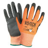 Vis-Tech Cut-Resistant Gloves with Polyurethane Coated Palm, Large, Orange/Black