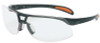 Protege Eyewear, Gray Polycarbonate Anti-Fog Lenses, Metallic Black Nylon Frame