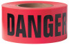 Barricade Tape, 3 in x 1,000 ft, Red, Danger