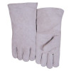 Leather Welder's Gloves, Shoulder Split Cowhide, Large, Gray