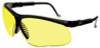 Genesis Eyewear, Amber Polycarbonate Hard Coat Lenses, Black Frame