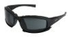 V50 Calico Safety Eyewear, Smoke Polycarb Anti-Scratch Anti-Fog Lenses, Black