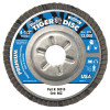 Tiger Disc Angled Style Flap Discs, 4 1/2", 80 Grit, 7/8 Arbor, Aluminum Back